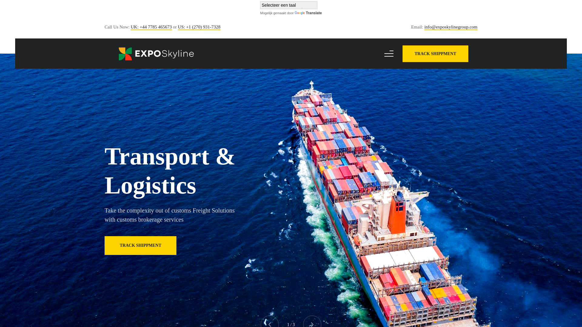 website screenshot of https://exposkylinegroup.com/