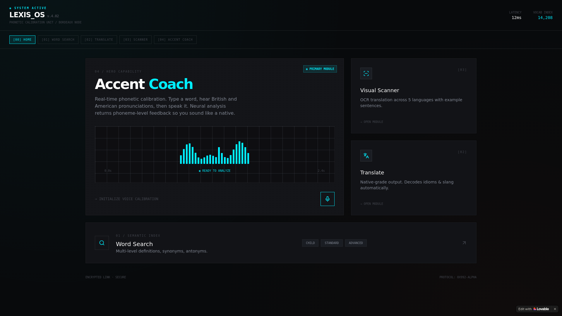 website screenshot of https://accentlab.dev/