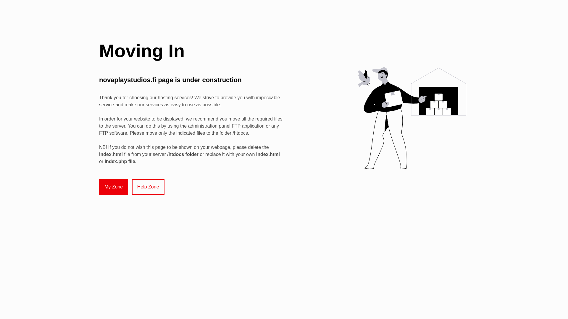 website screenshot of https://novaplaystudios.fi/