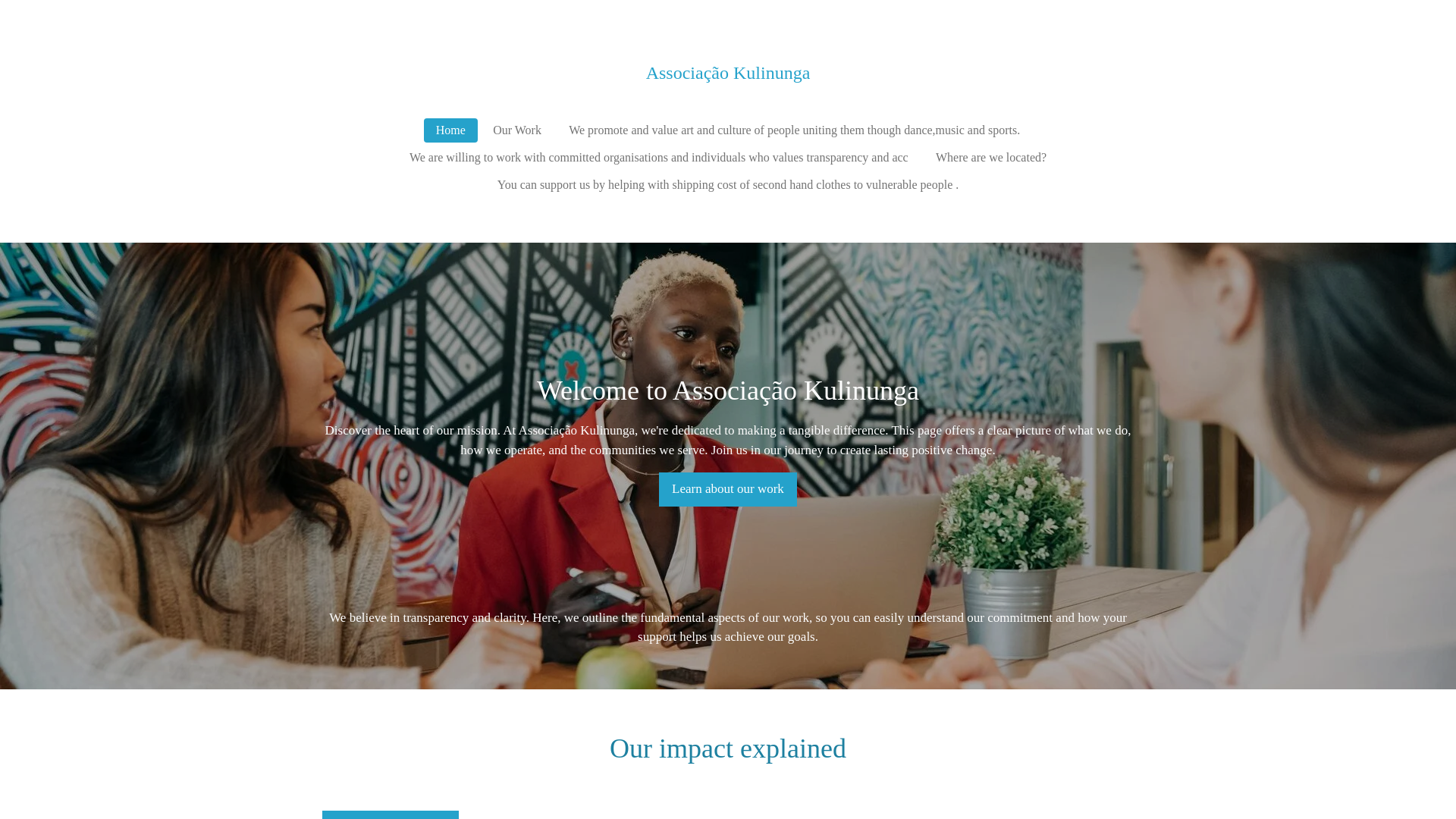 website screenshot of https://associacao-kulinunga.com/