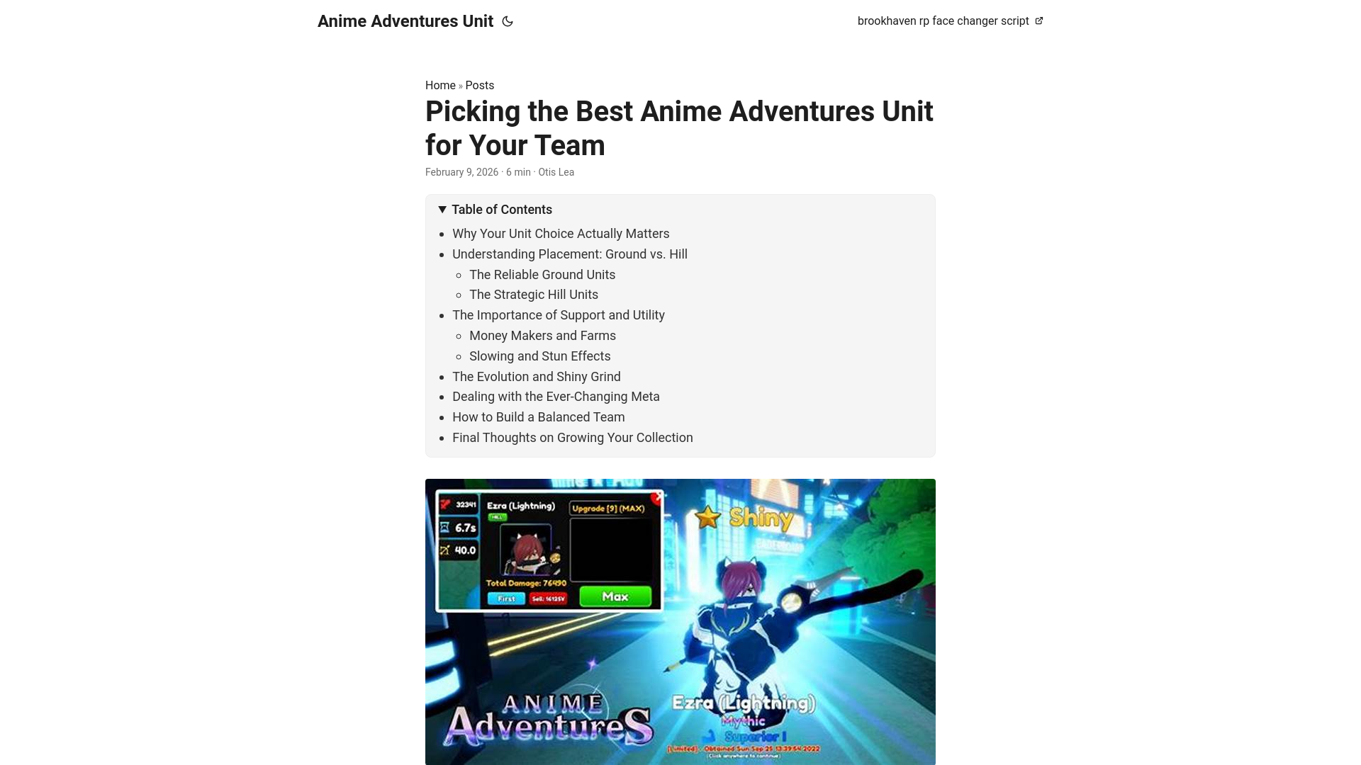 website screenshot of https://anime-adventures-unit.pages.dev/