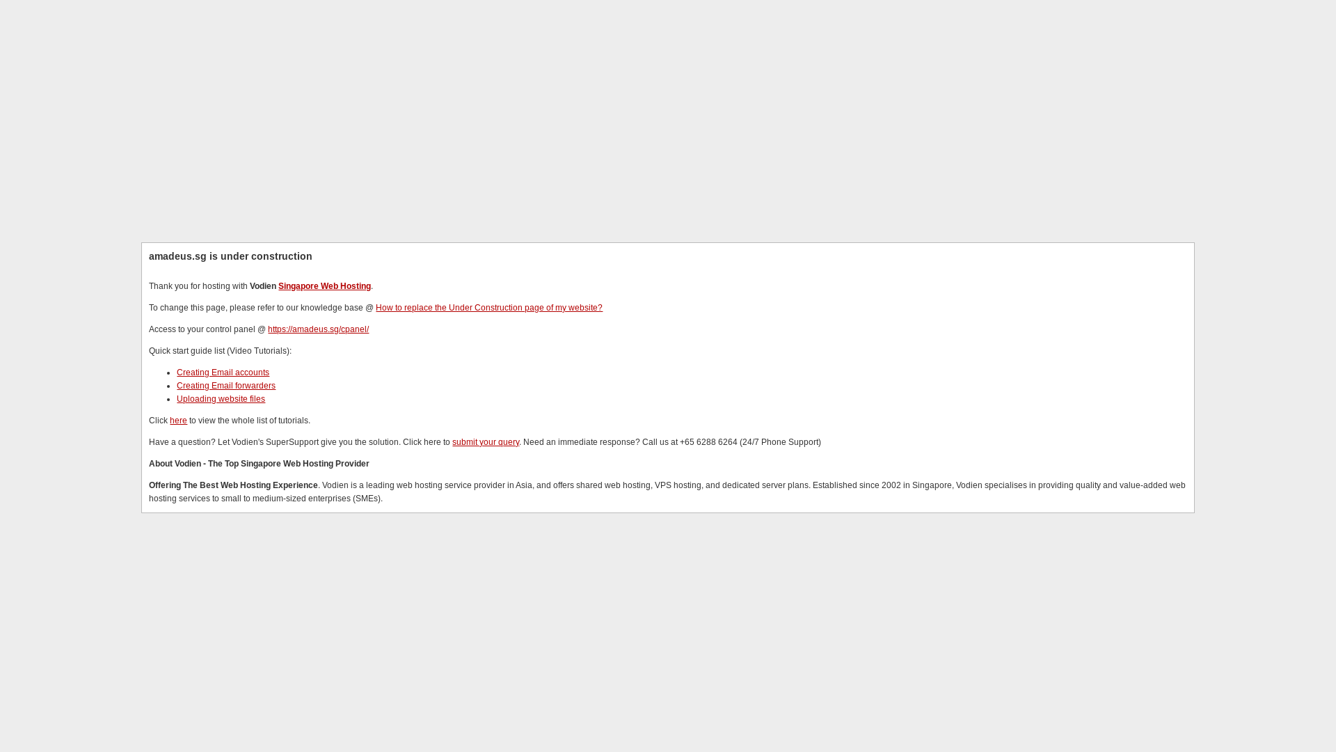website screenshot of https://amadeus.sg/
