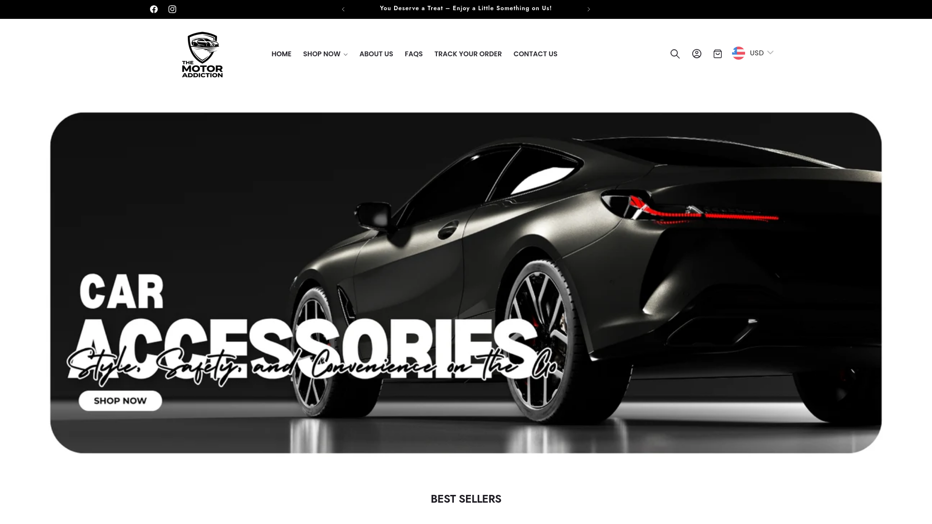 website screenshot of https://themotoraddiction.com/