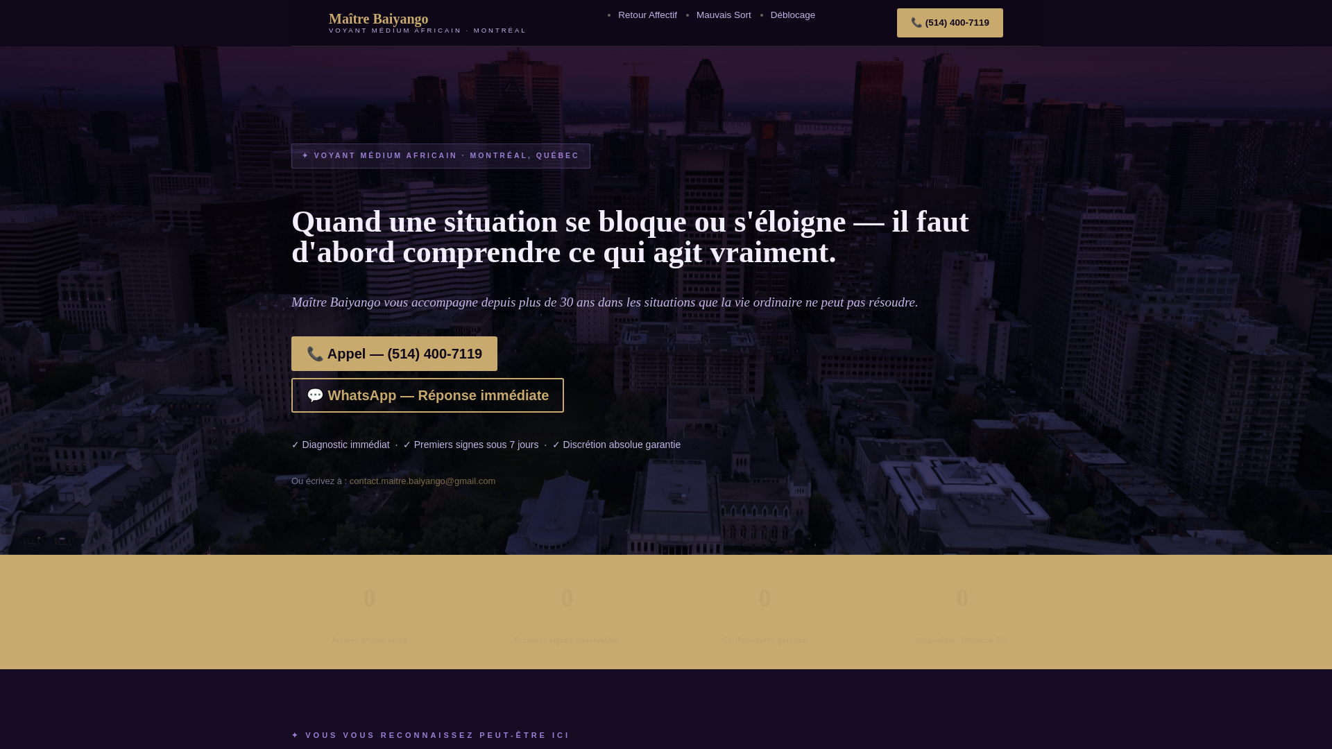 website screenshot of https://maitre-baiyango.com/