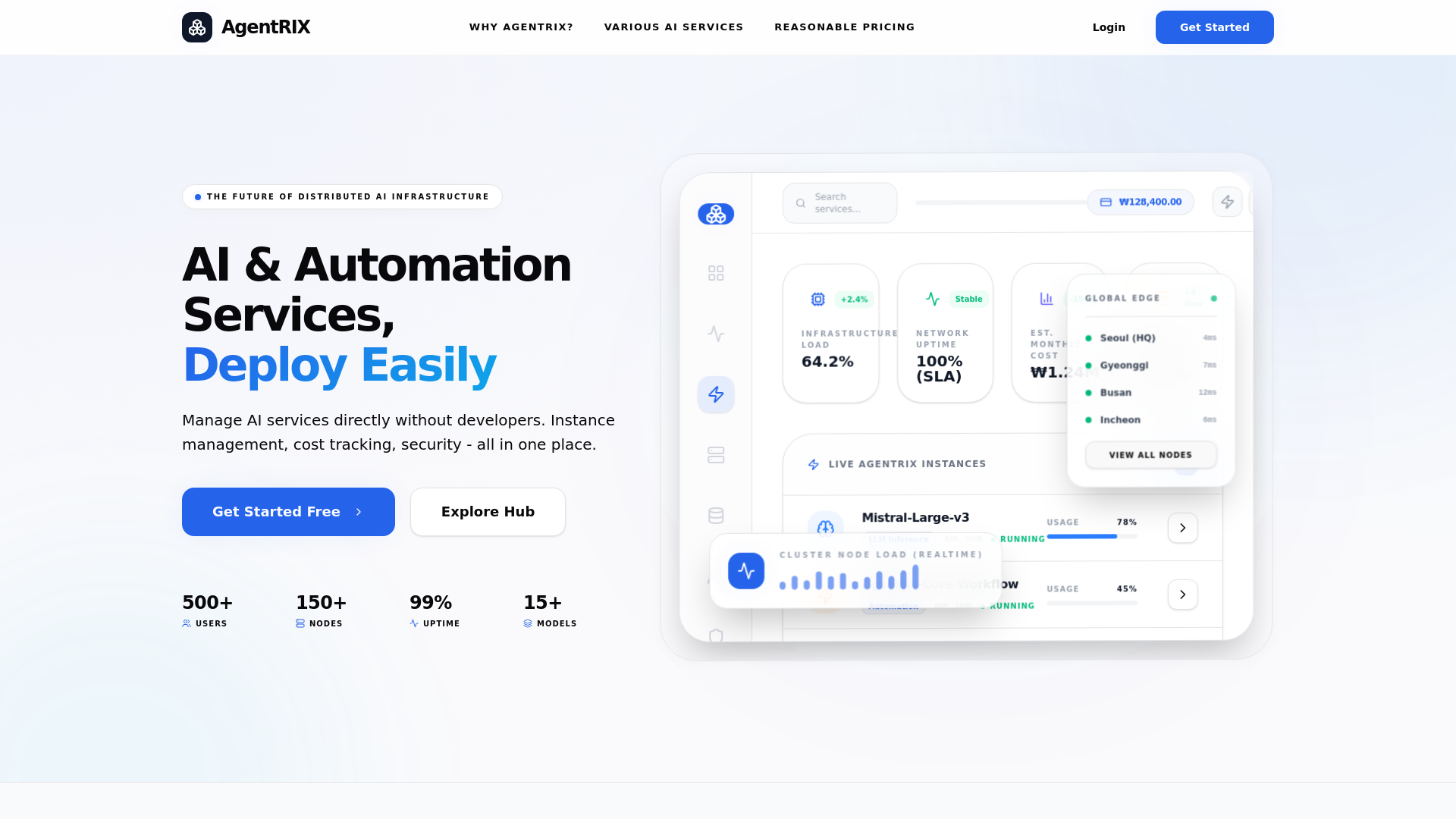 website screenshot of https://agentrix.pages.dev/