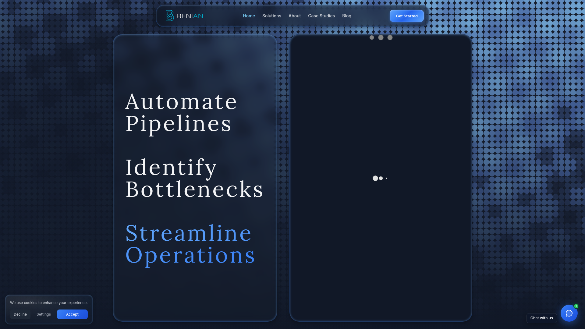 website screenshot of https://trybenian.com/