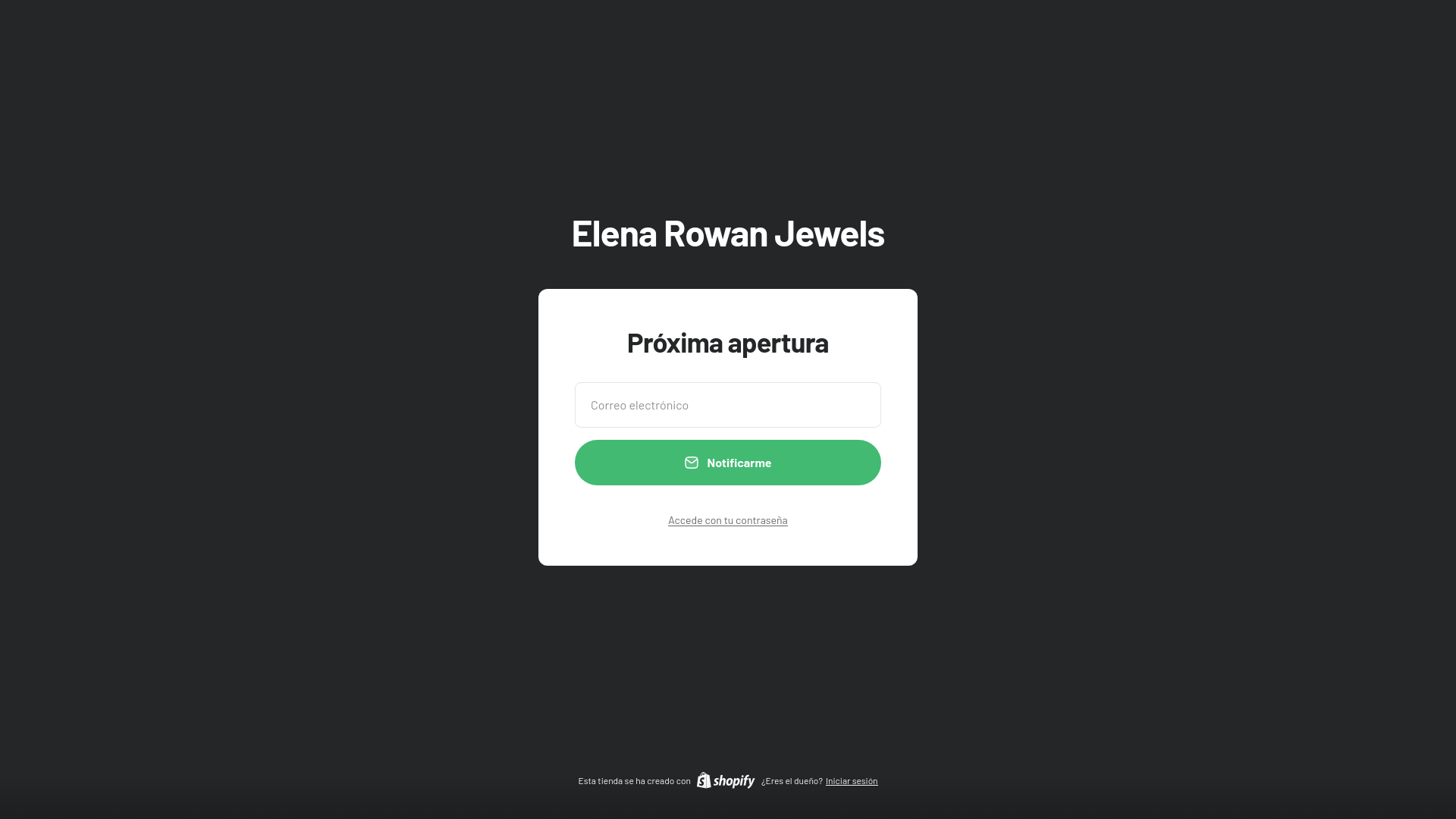 website screenshot of https://elenarowanjewels.com/