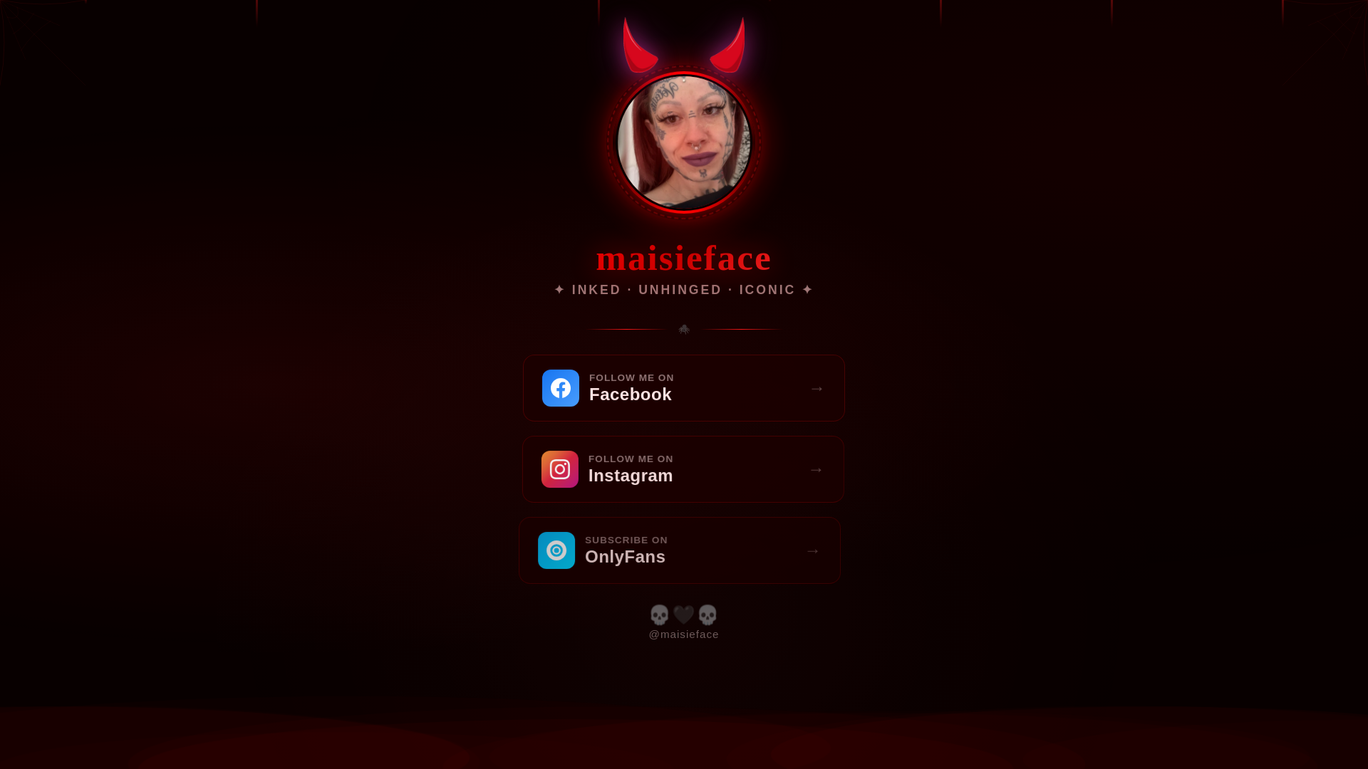 website screenshot of https://maisieface.com/
