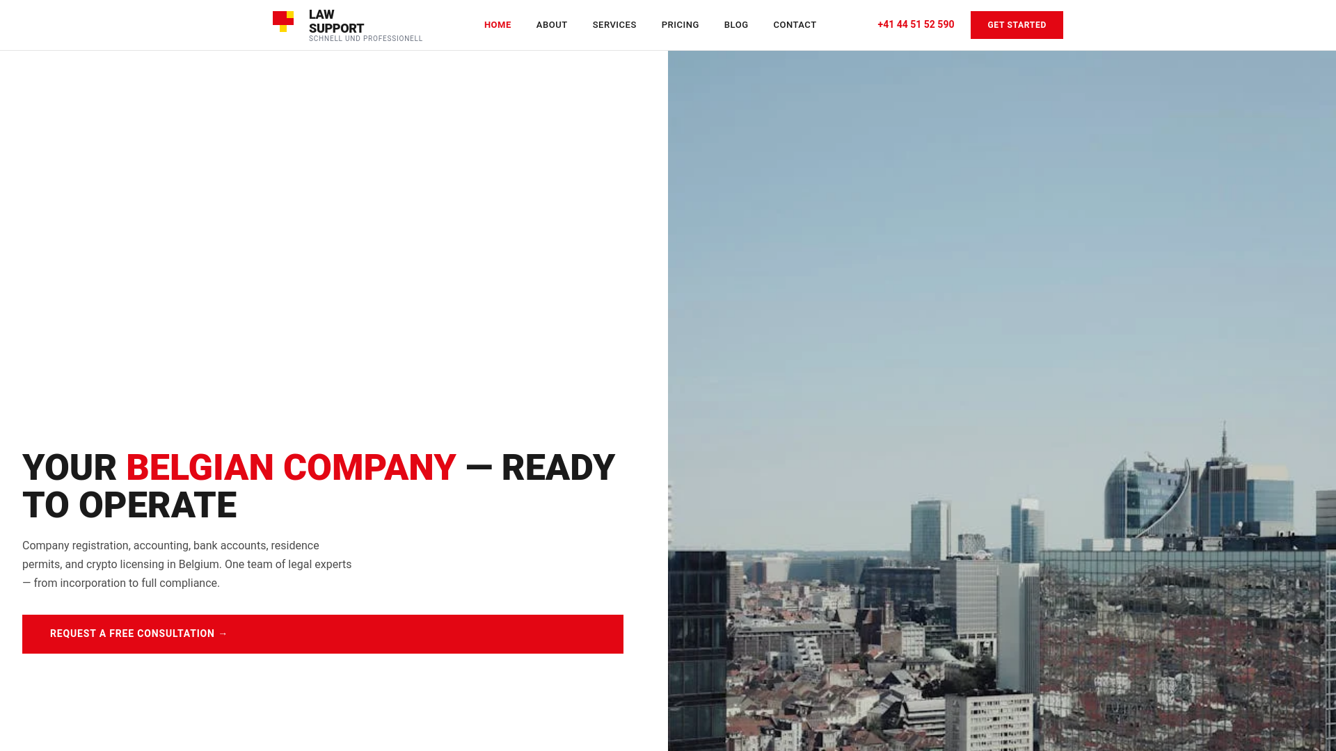 website screenshot of https://lawsupport-be.pages.dev/