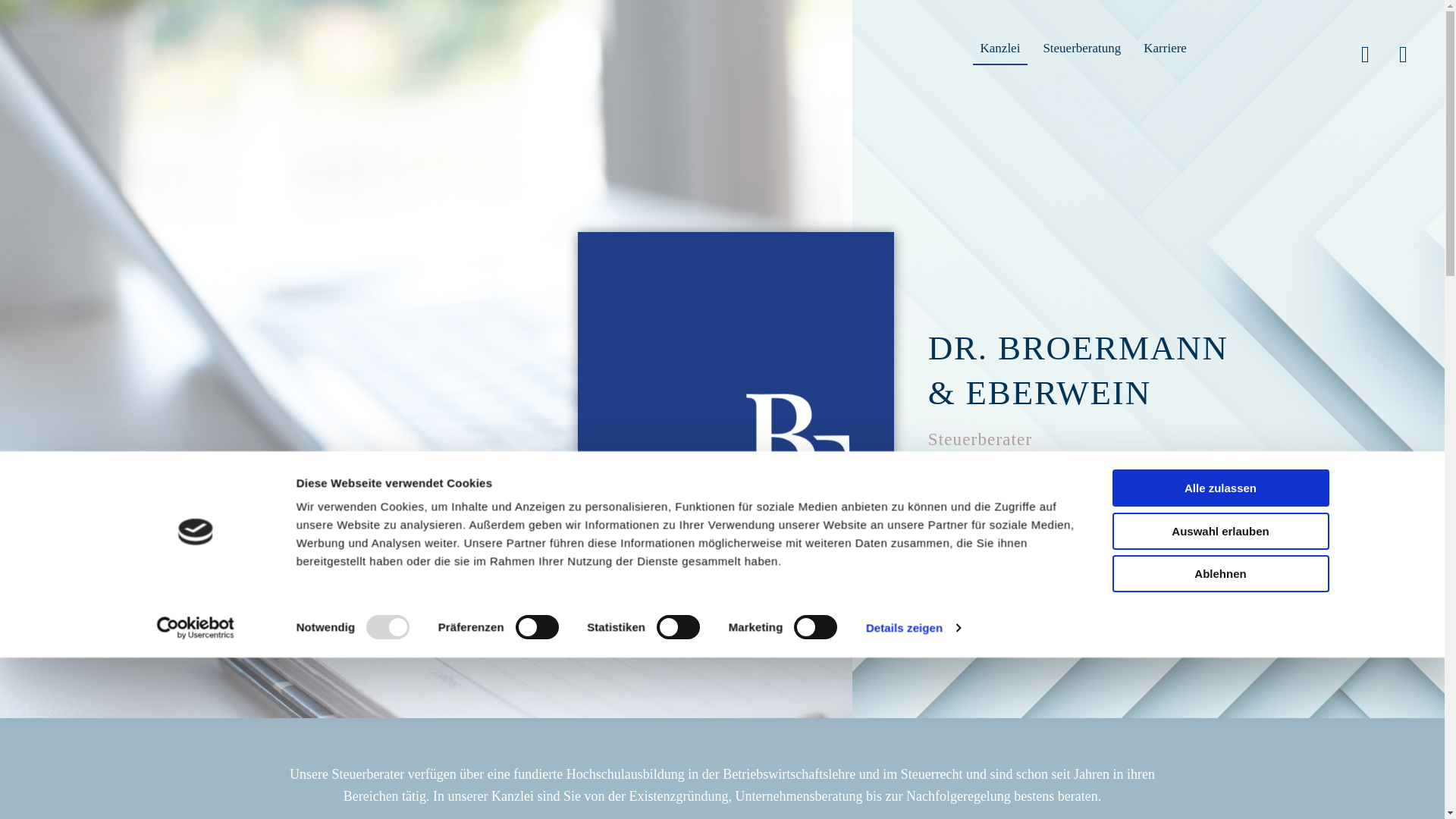 website screenshot of https://steuerberater-eberwein.de/