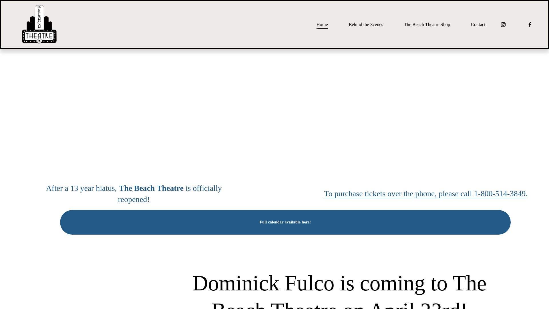 website screenshot of https://beachtheater.org/