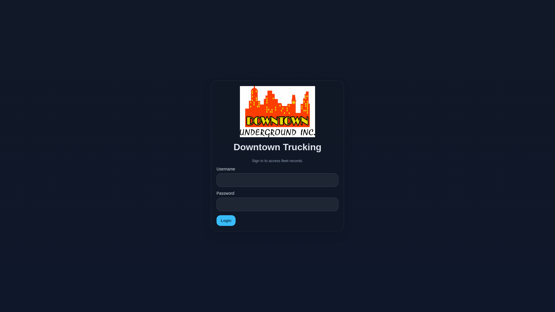 website screenshot of https://downtowntruckin.com/