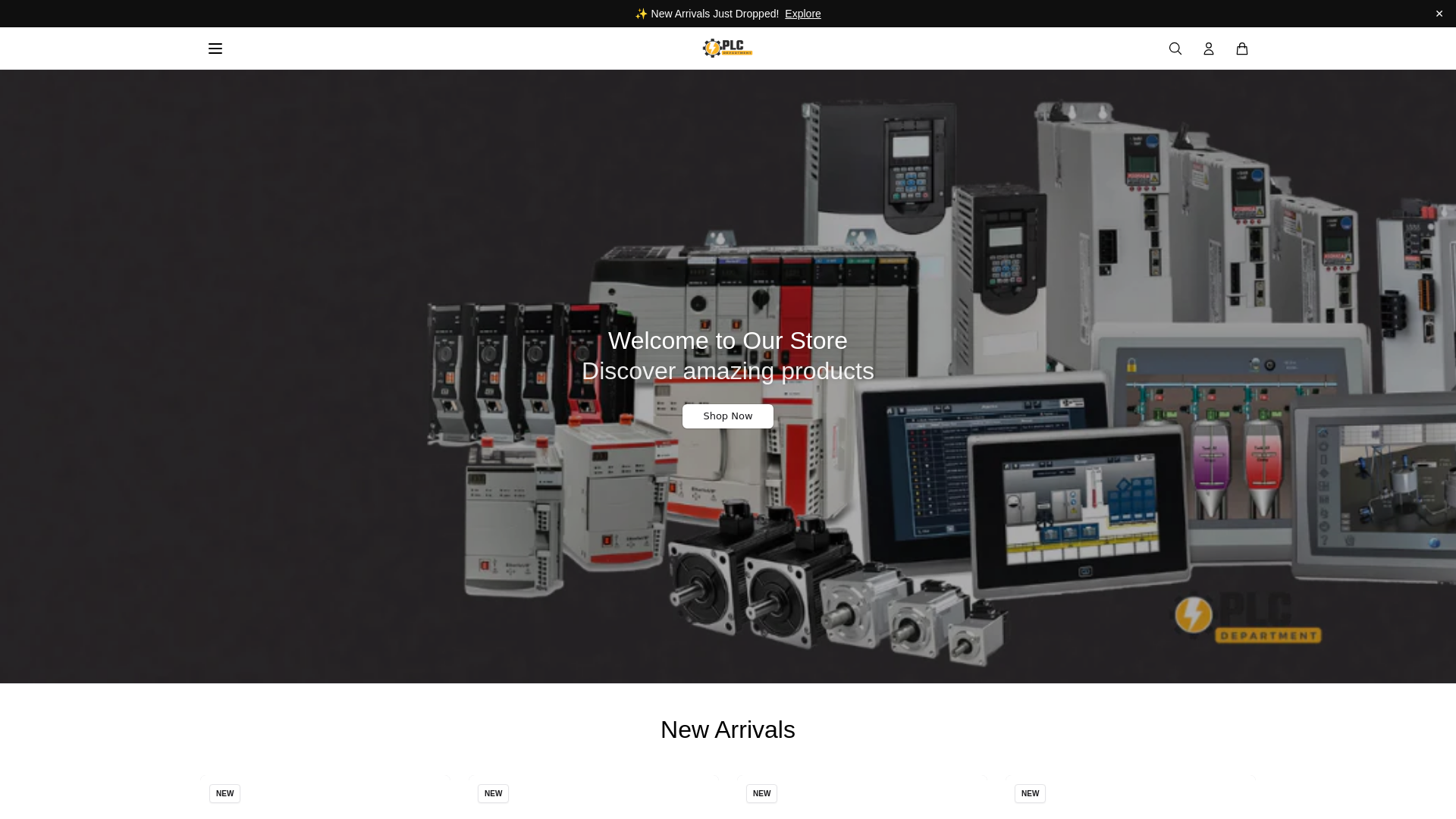 website screenshot of https://plcdepartmenthub.shop/
