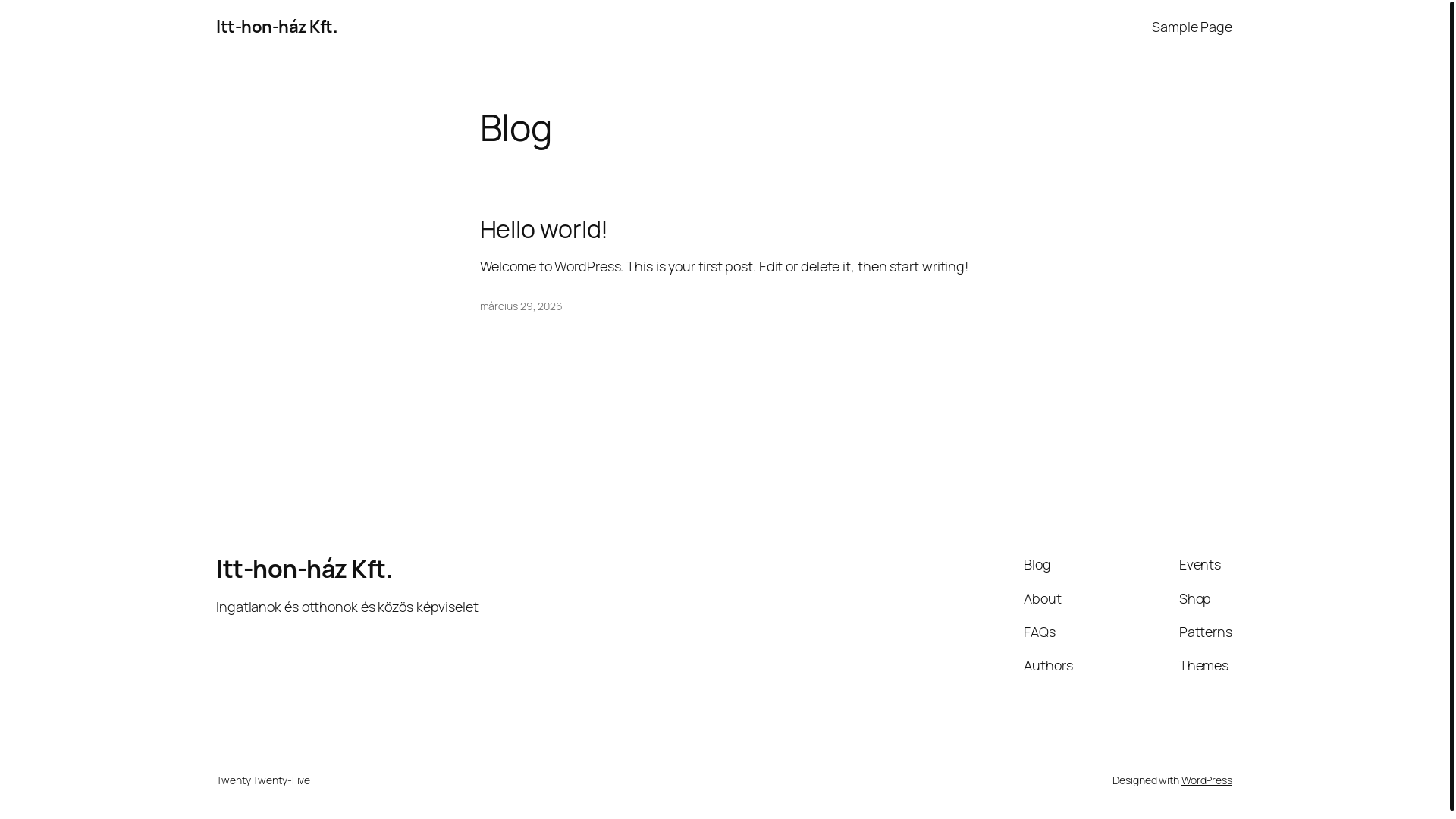 website screenshot of https://itthonhaz.hu