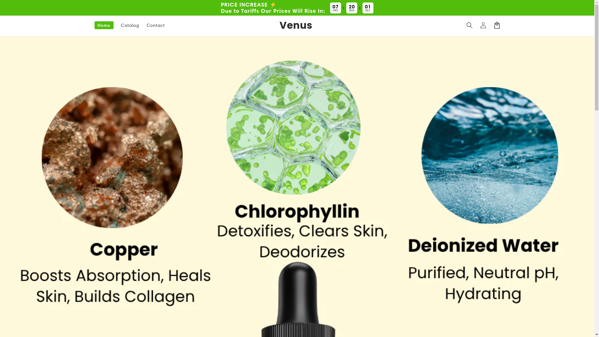 website screenshot of https://itryvenus.com/