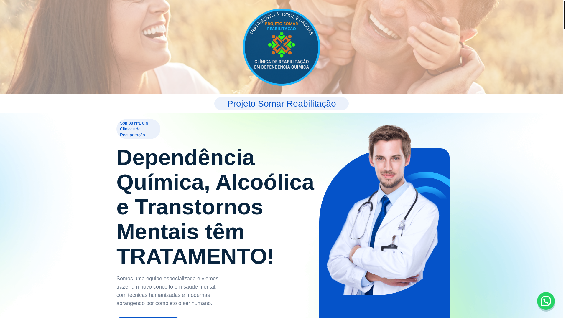 website screenshot of https://projetosomarreabilitacao.com.br/