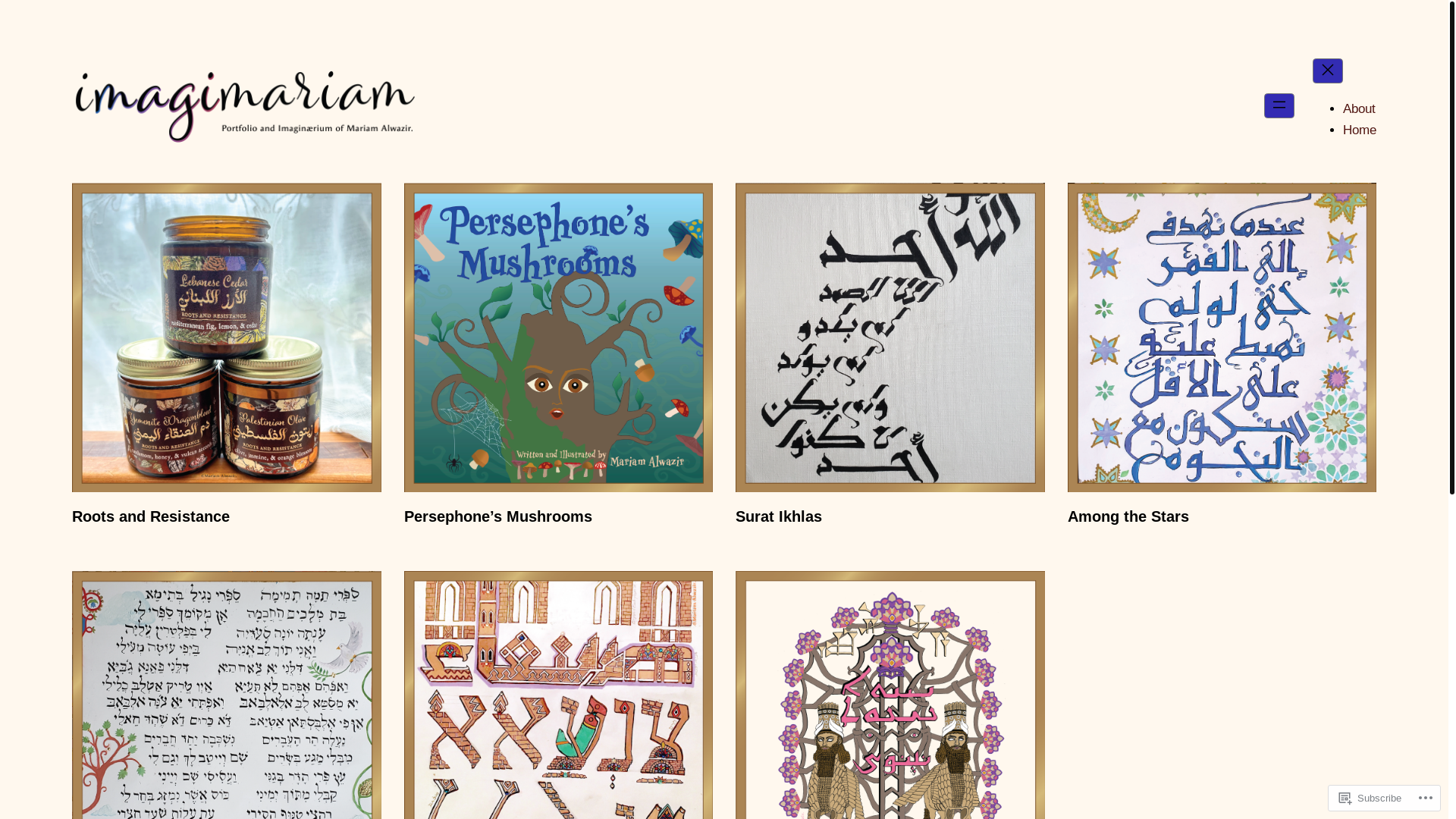 website screenshot of https://imagimariam.com/