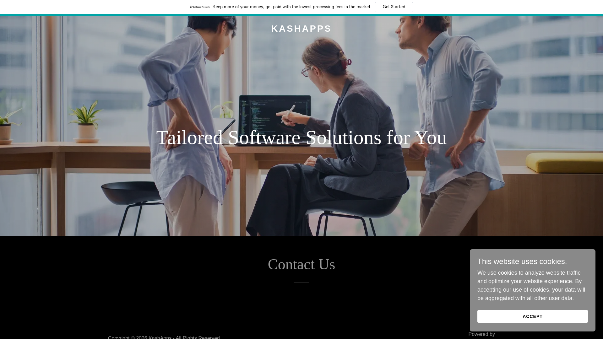 website screenshot of https://kashapps.in/