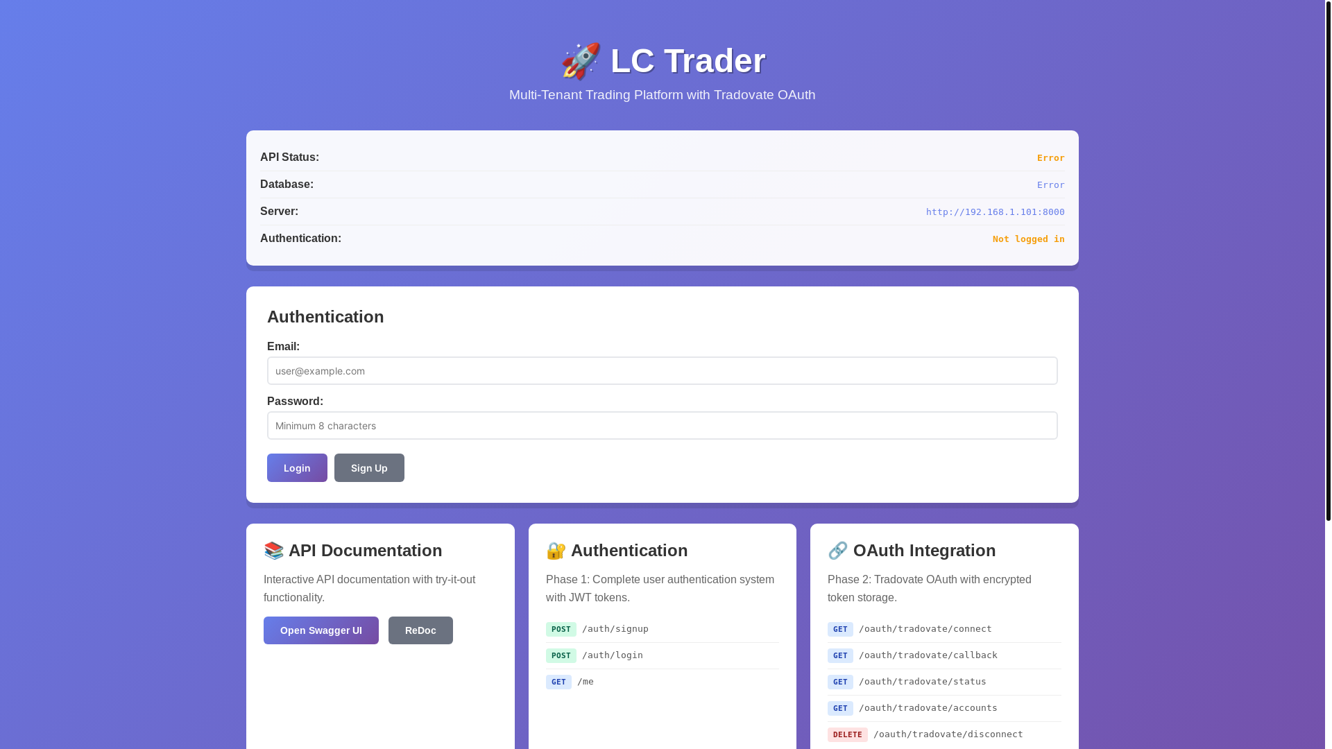website screenshot of https://lc-trader.com/