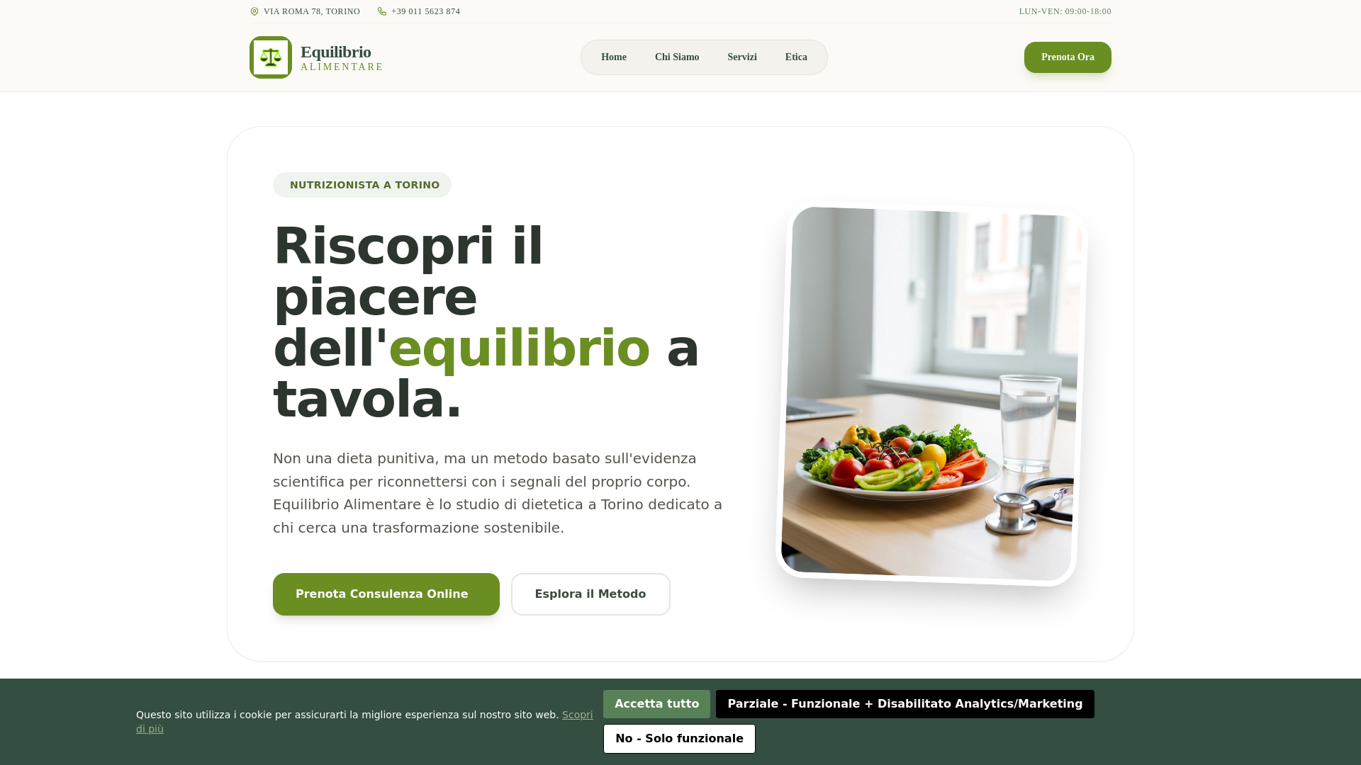 website screenshot of https://equilibriolimentareilk.info/