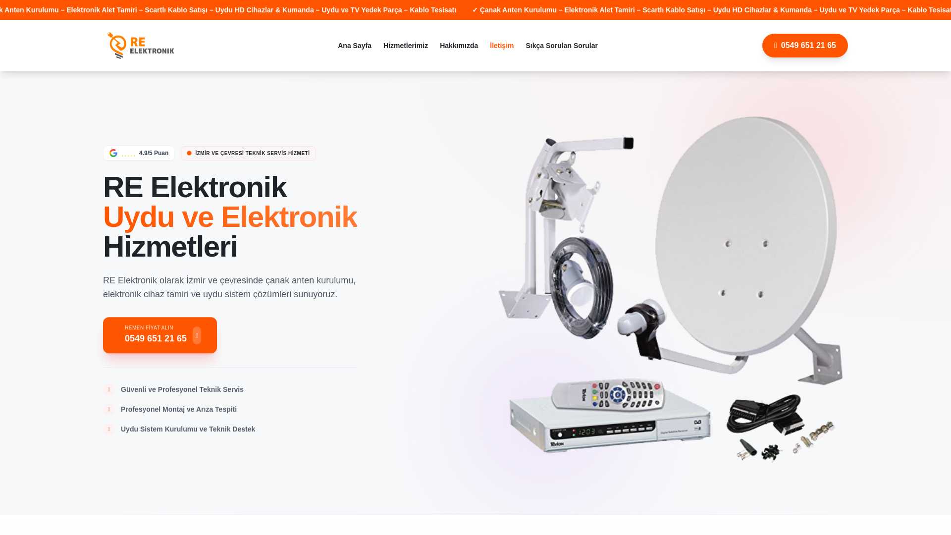 website screenshot of https://reelektronik.com.tr