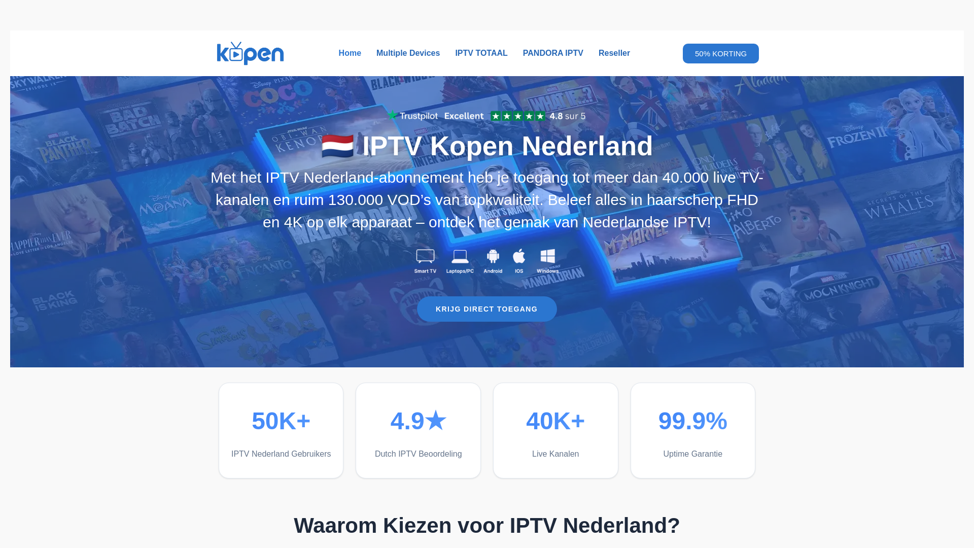 website screenshot of https://blauwwaterland.nl/