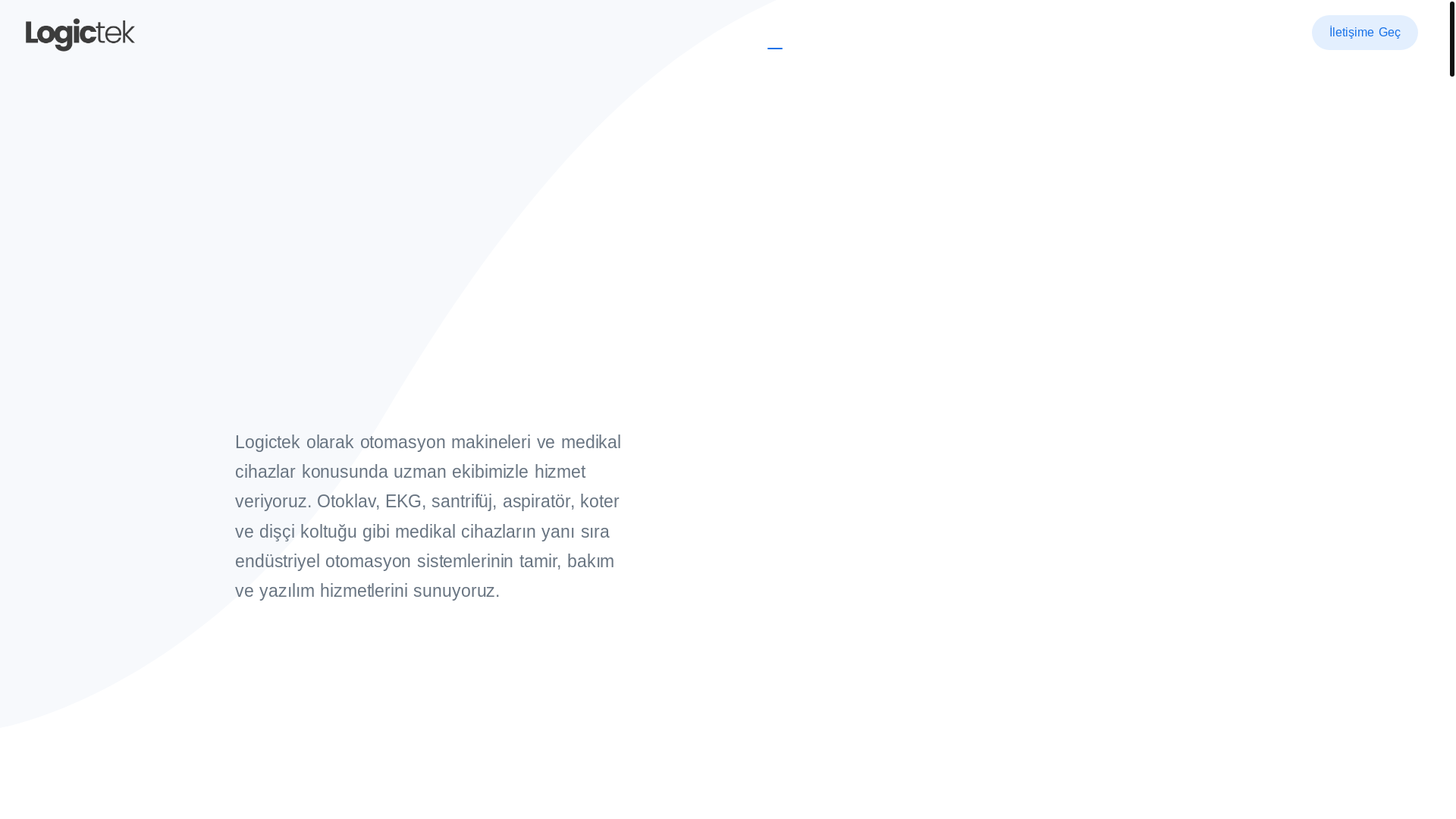 website screenshot of https://logictekmuhendislik.com/