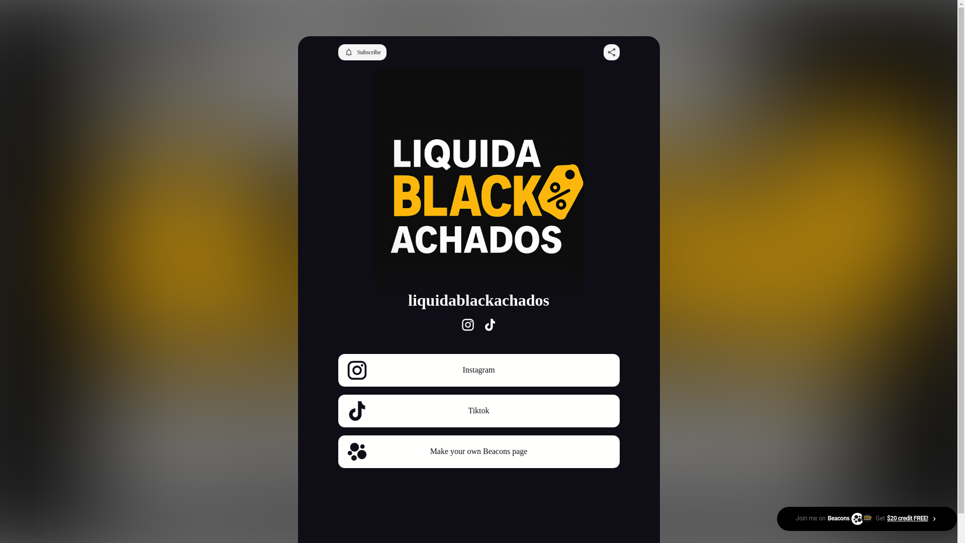 website screenshot of https://liquidablackachados.store/