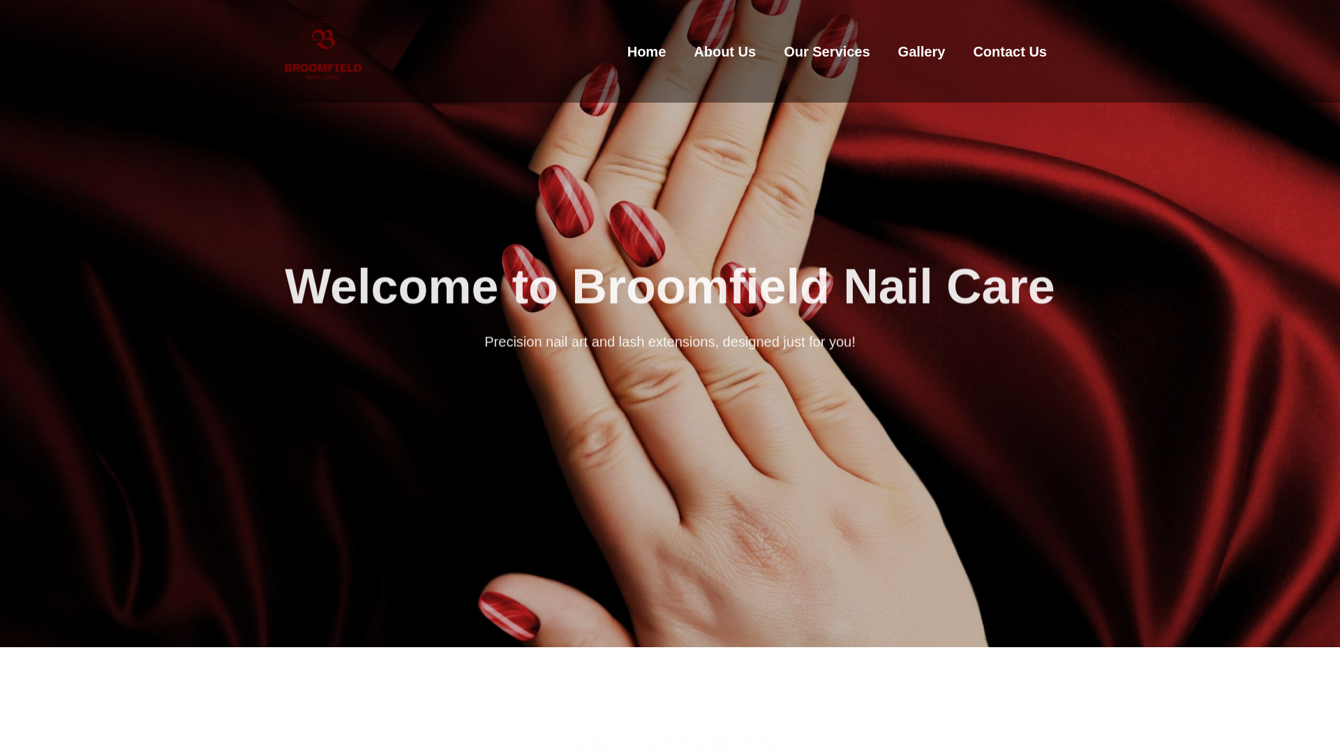 website screenshot of https://broomfieldnailcare.com/