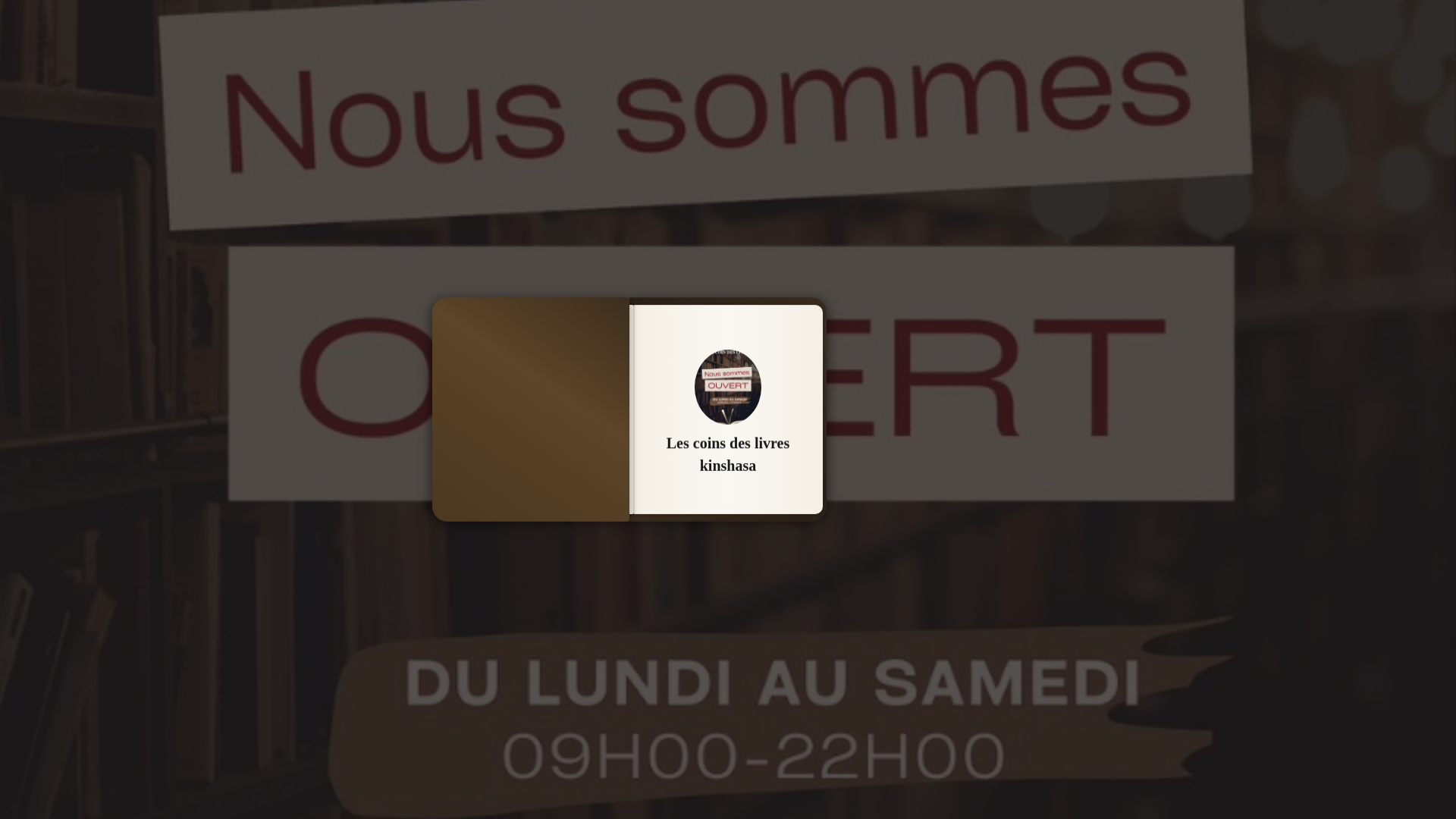 website screenshot of https://coindeslivreskinshasa.com/