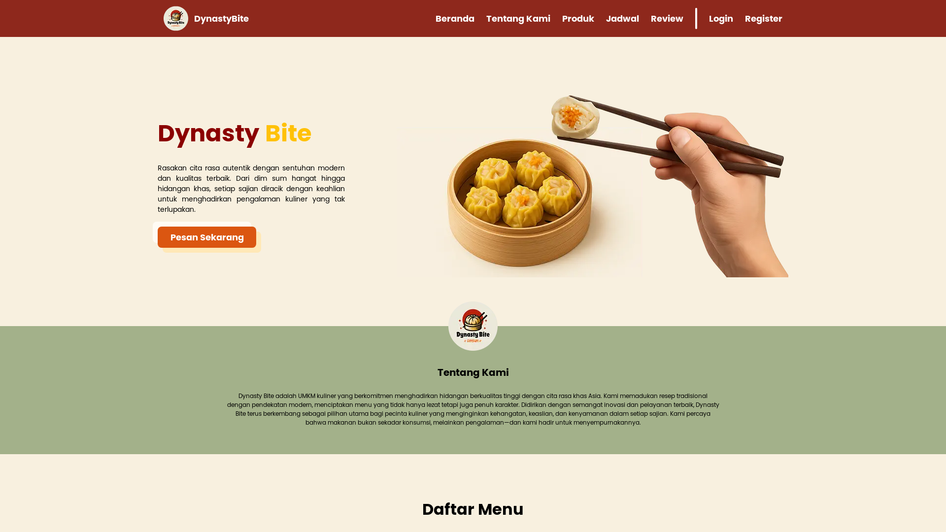 website screenshot of https://dynastybite.my.id/