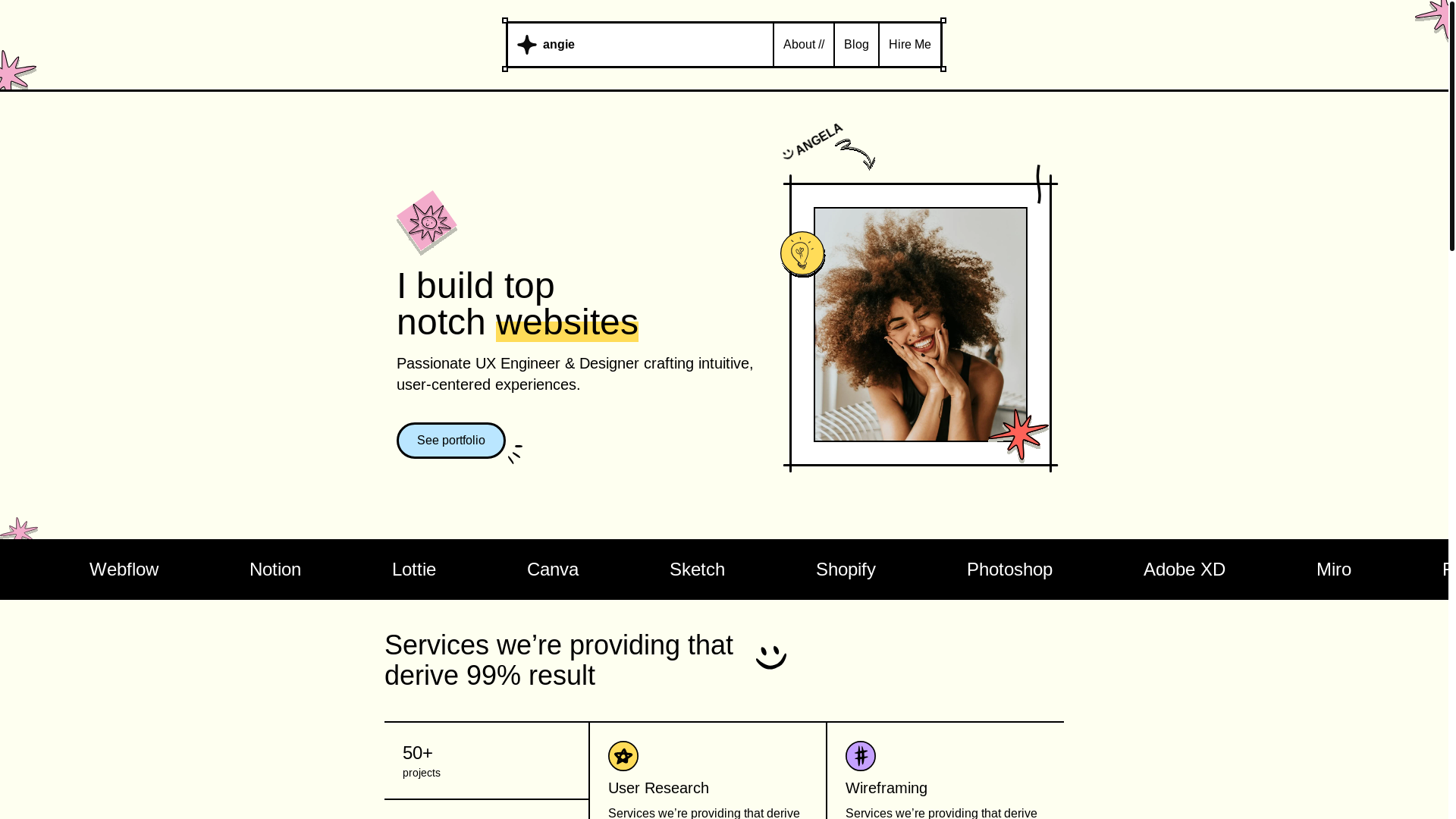 website screenshot of https://codedbyshay.com/