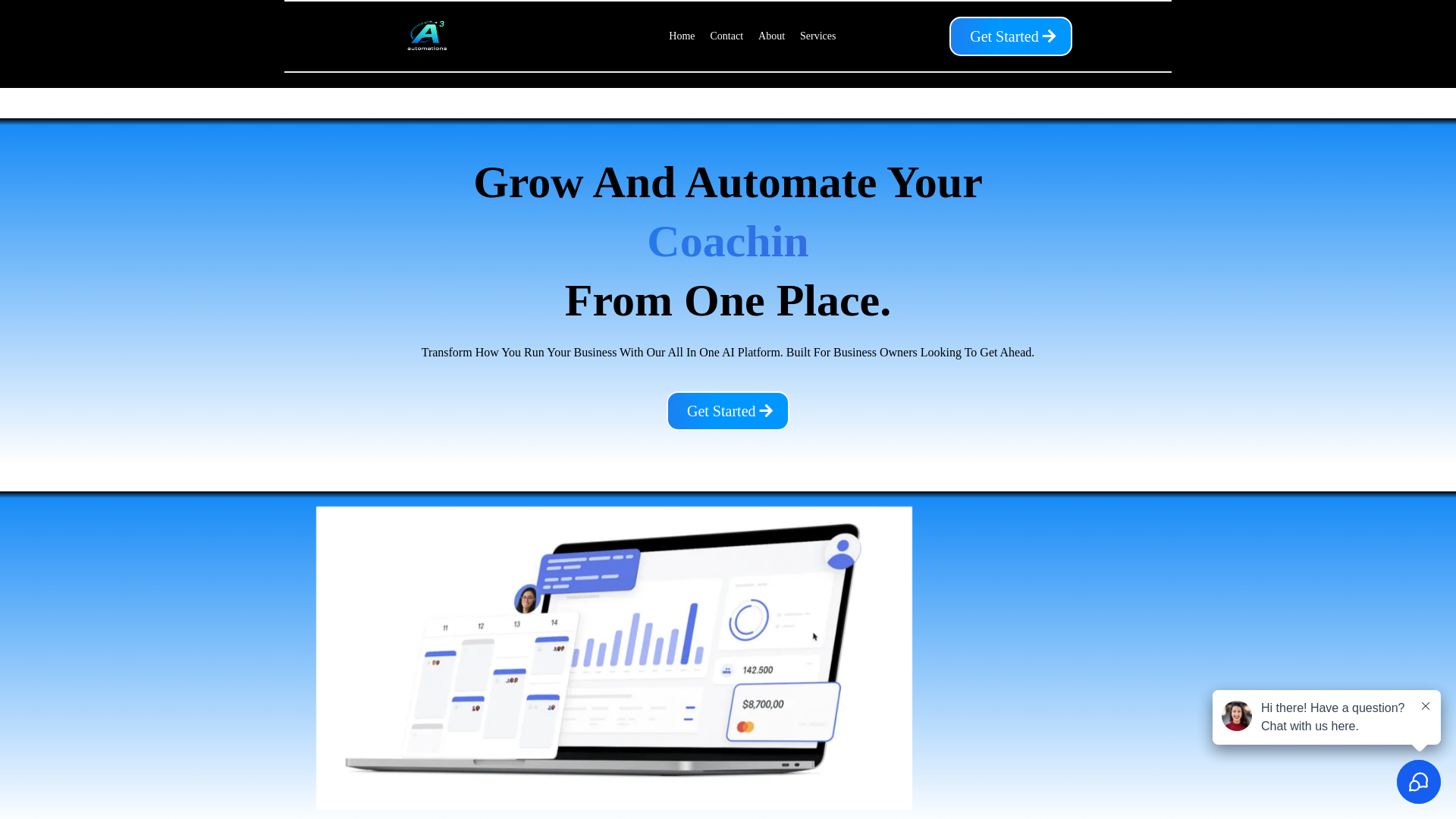 website screenshot of https://a3-automations.com/