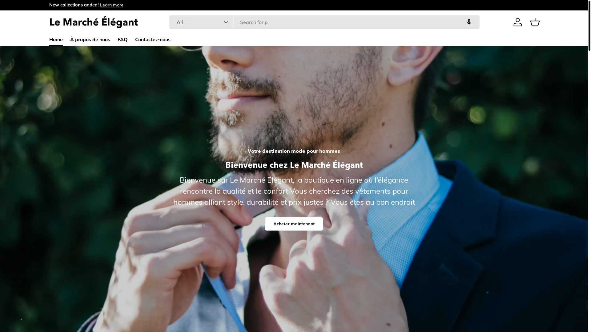 website screenshot of https://marcheelegant.shop/