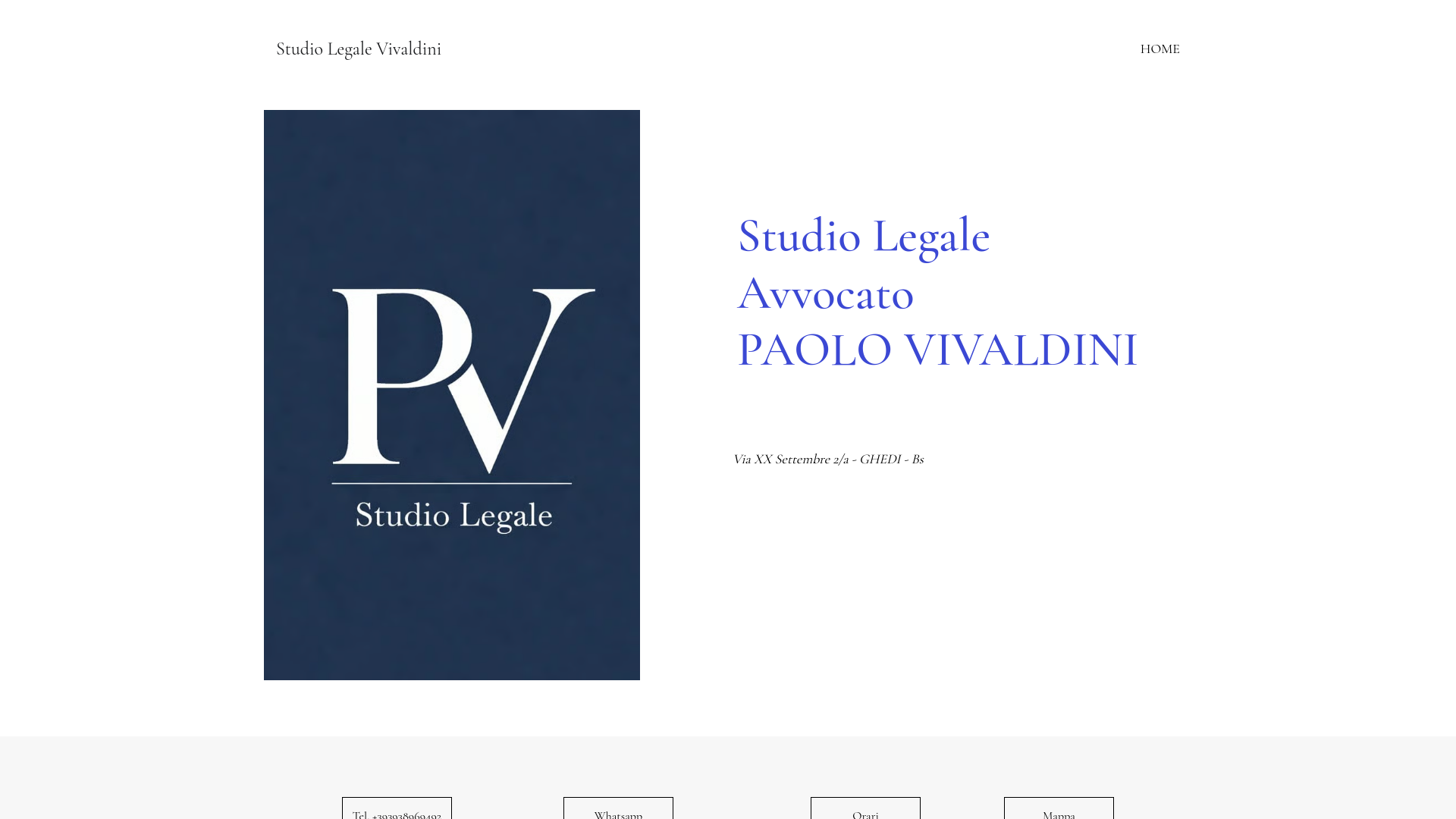 website screenshot of https://studiolegalevivaldini.it/