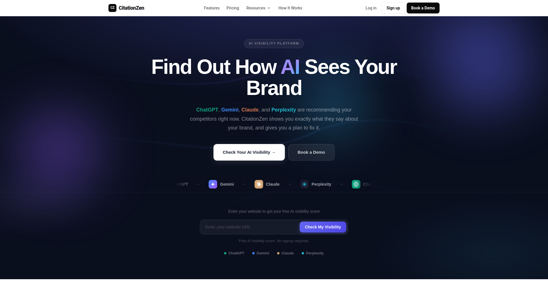 website screenshot of https://citationzen.com