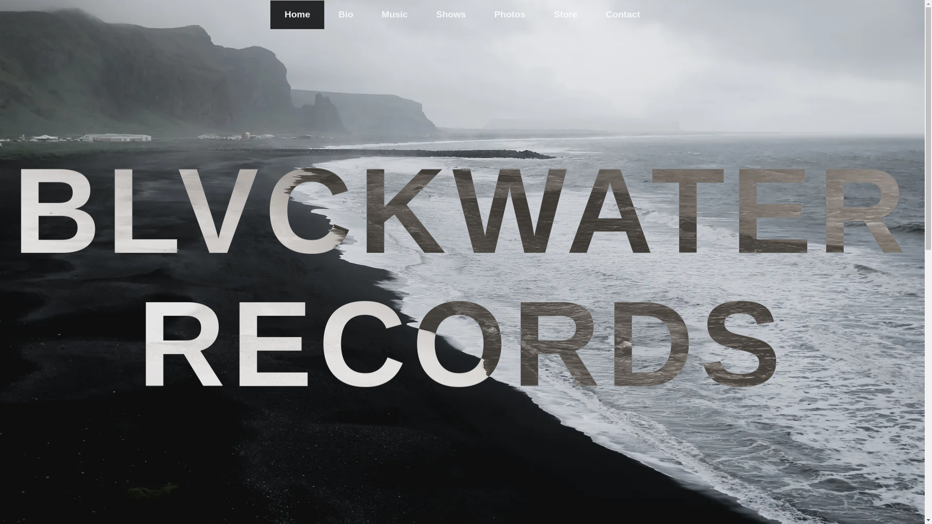 website screenshot of https://blvckwaterrecords.com/