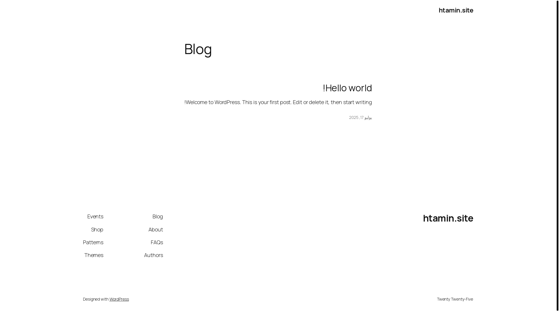 website screenshot of https://htamin.site/