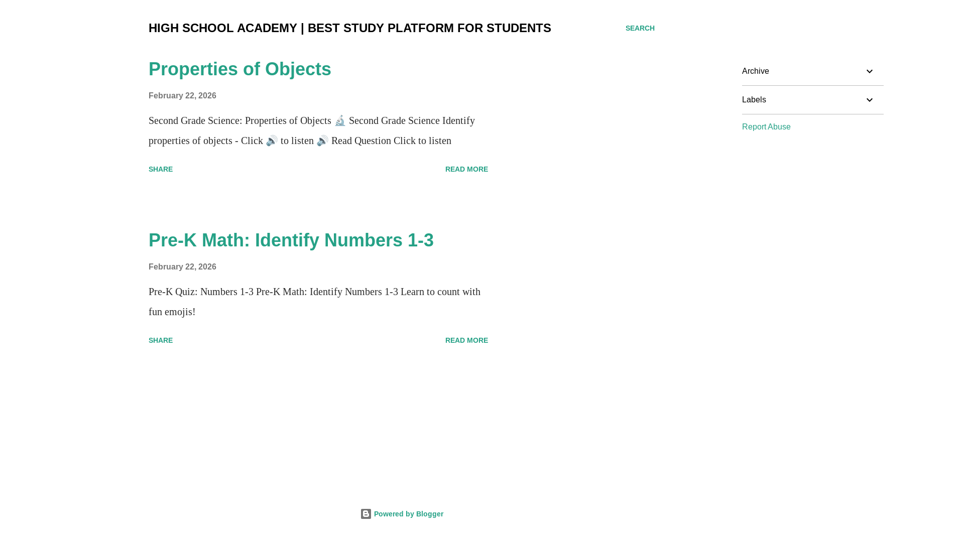 website screenshot of https://highschoolacademy.online/
