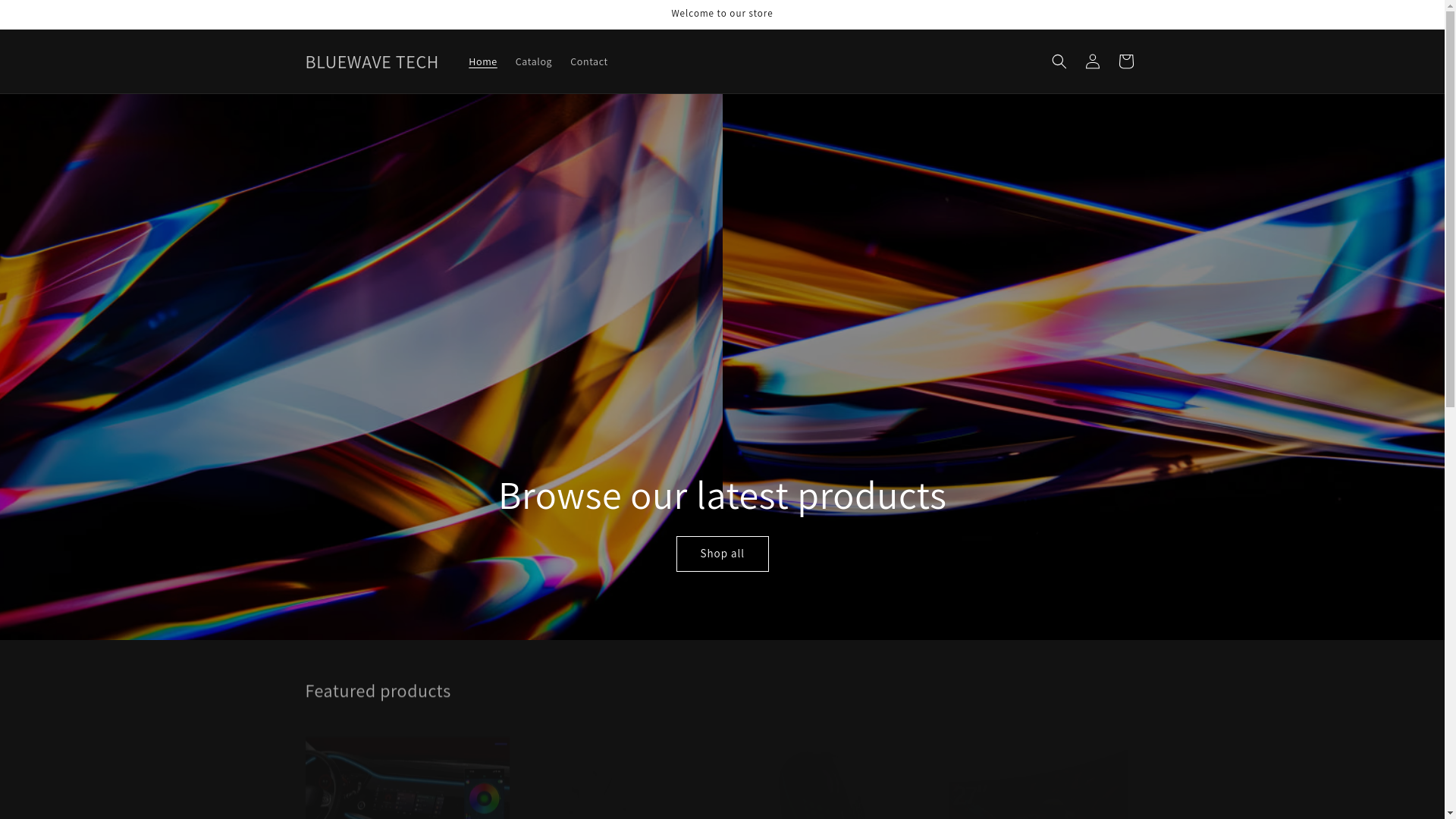 website screenshot of https://bluewavetech.store/