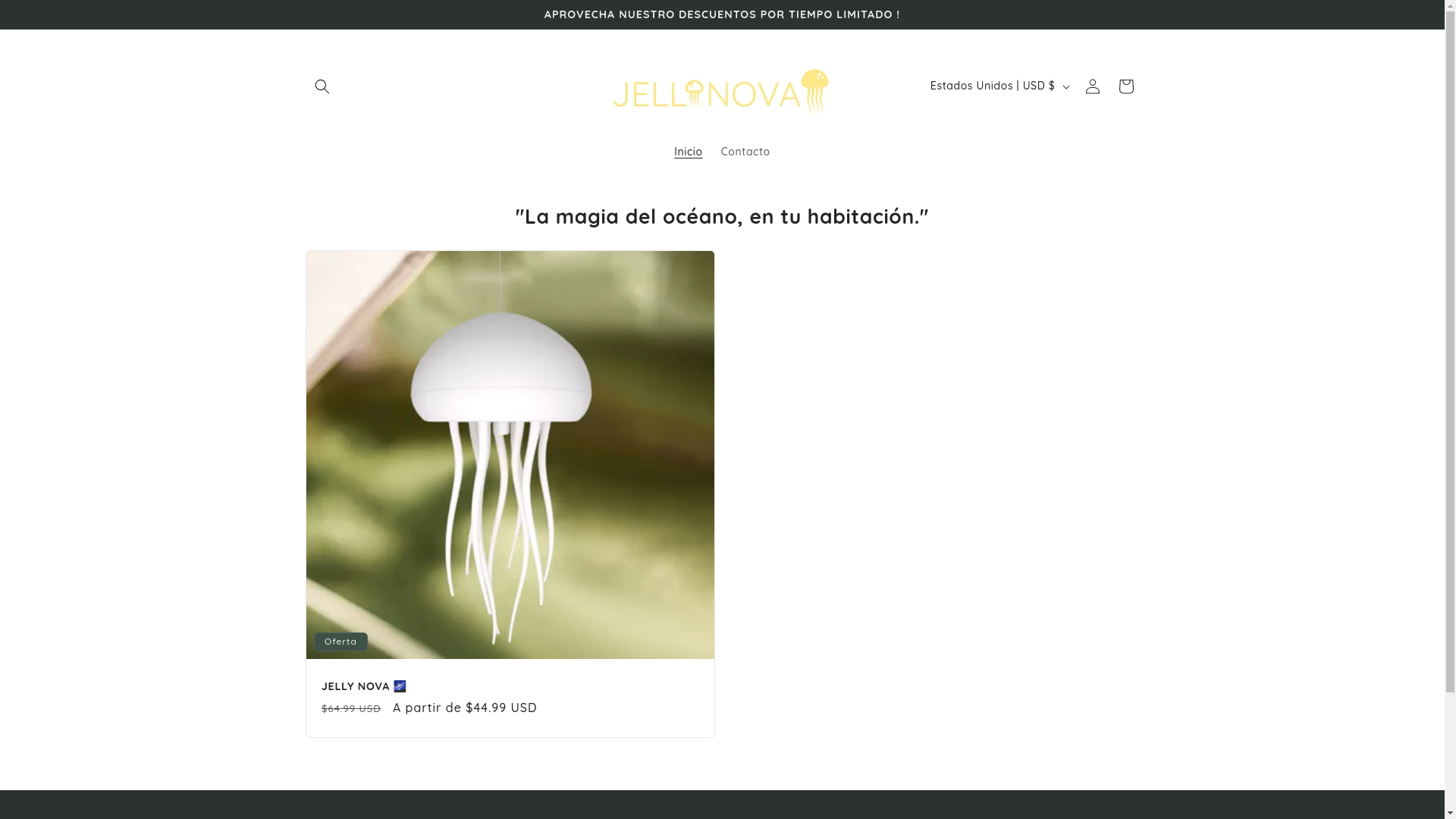 website screenshot of https://jellynova.store/
