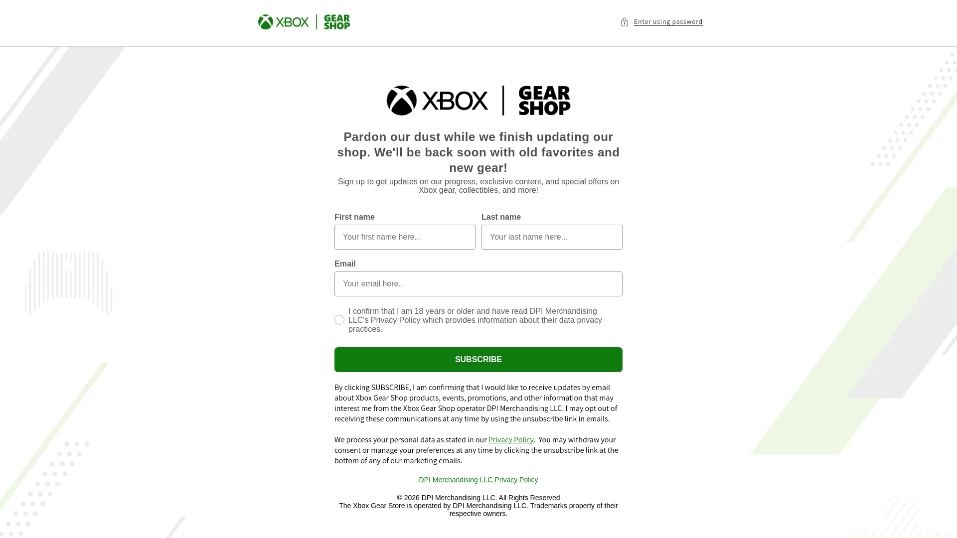 website screenshot of https://xboxgamestudios.shop/