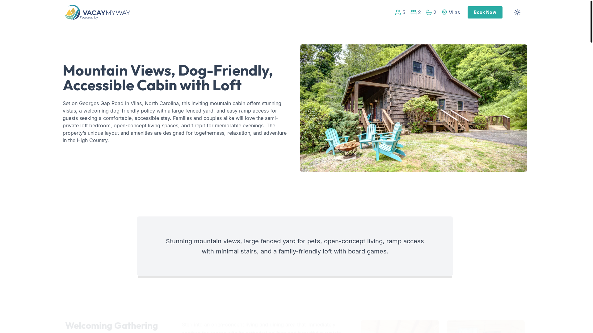 website screenshot of https://highcountryyard.house/