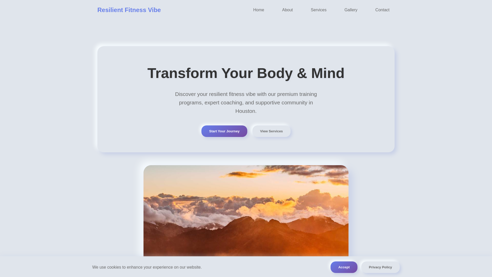 website screenshot of https://resilientfitnessvibe.digital