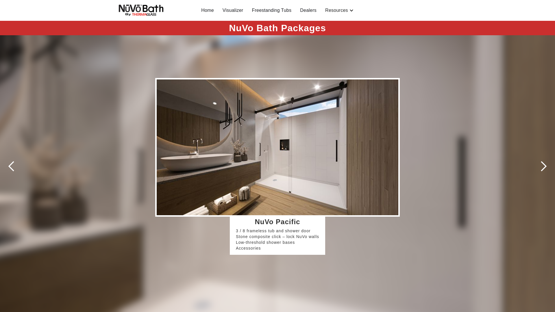website screenshot of https://nuvobathkits.info/