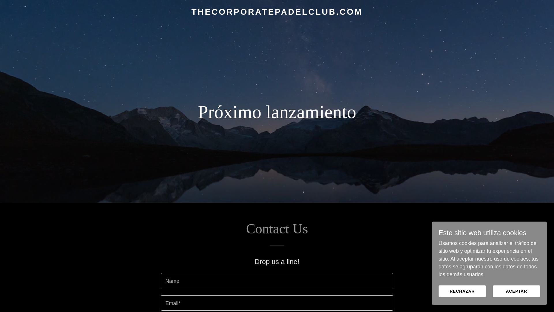 website screenshot of https://corporatepadelclub.co.uk/