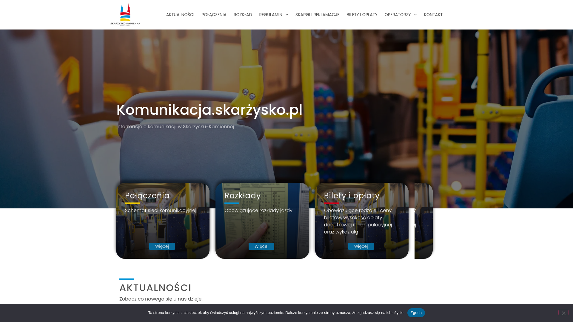website screenshot of https://komunikacja.skarzysko.pl/