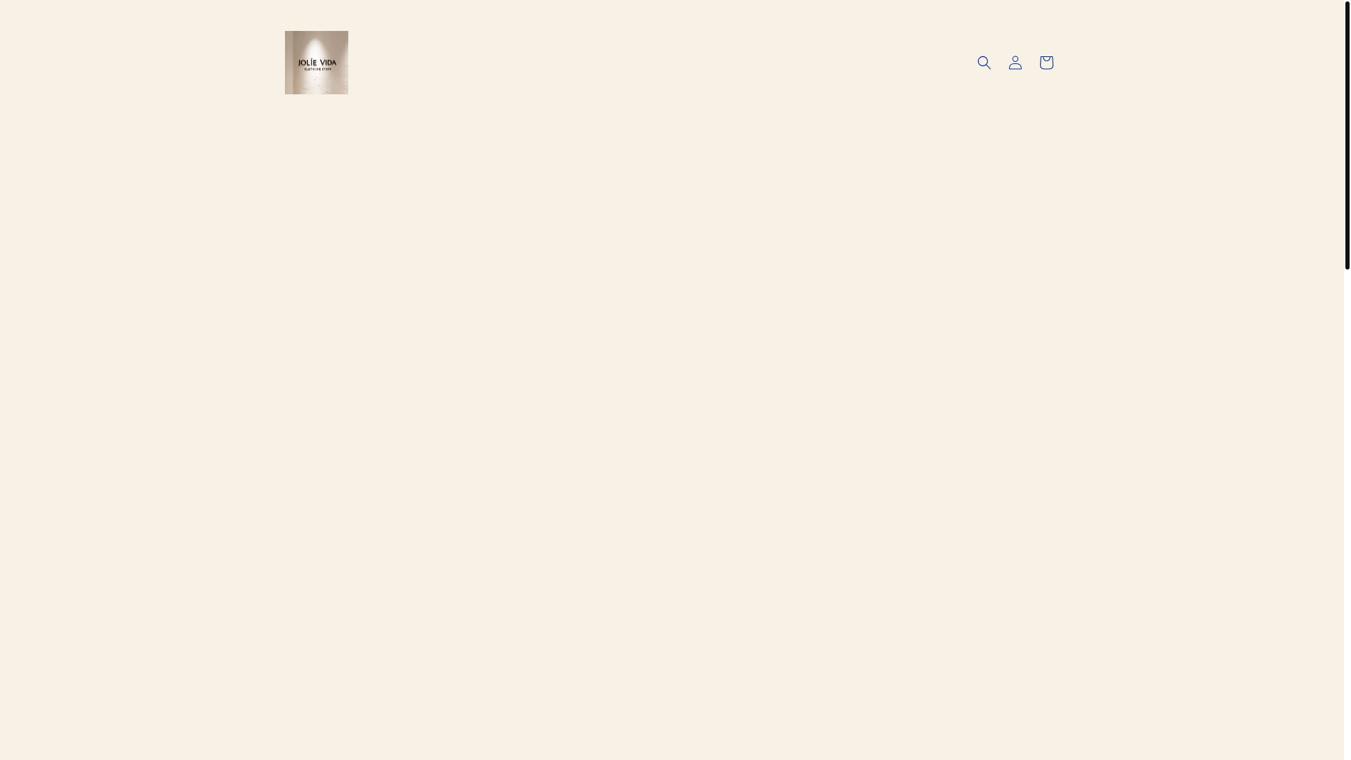 website screenshot of https://jolievidaclothingstore.com/