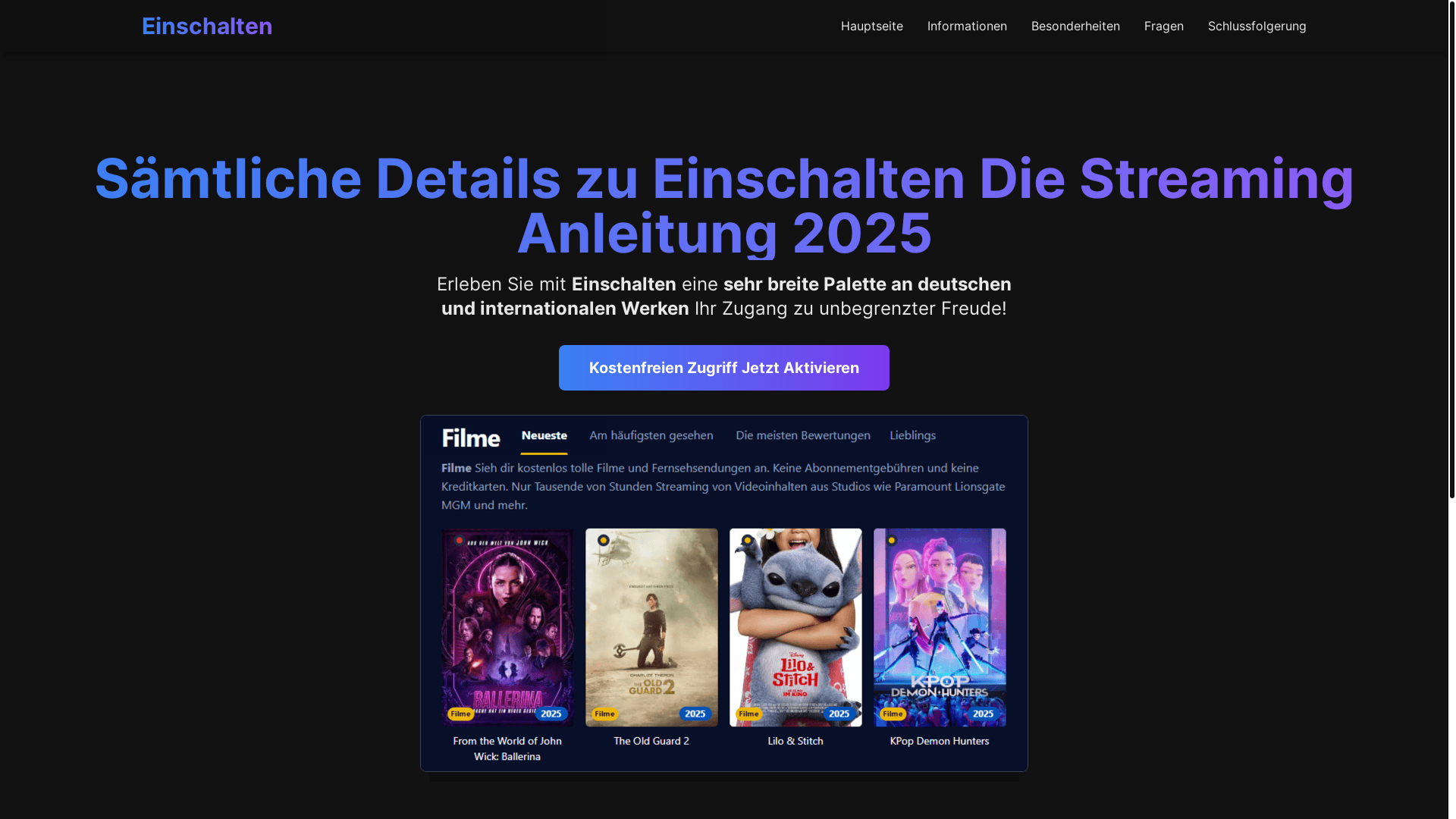 website screenshot of https://einschalten-0hhw.pages.dev/