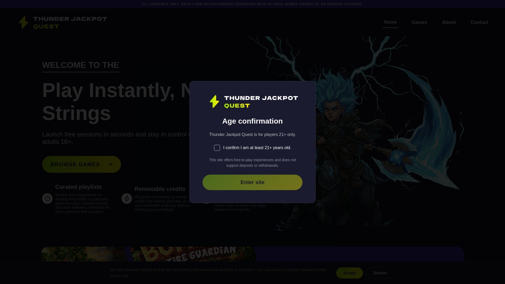 website screenshot of https://thunderjackpotquest.pages.dev/